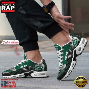 Custom Name NFL New York Jets Skull Air Max Plus Shoes