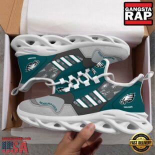 Custom Name NFL Philadelphia Eagles Clunky Sport Max Soul Shoes