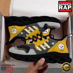 Custom Name NFL Pittsburgh Steelers Clunky Sport Max Soul Shoes