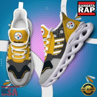 Custom Name NFL Pittsburgh Steelers Clunky Sport Max Soul Shoes