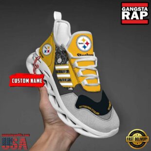 Custom Name NFL Pittsburgh Steelers Clunky Sport Max Soul Shoes