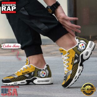 Custom Name NFL Pittsburgh Steelers Skull Air Max Plus Shoes