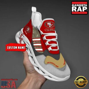 Custom Name NFL San Francisco 49ers Clunky Sport Max Soul Shoes