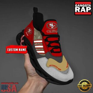 Custom Name NFL San Francisco 49ers Clunky Sport Max Soul Shoes