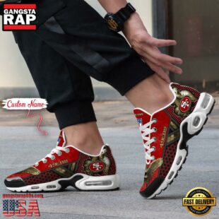 Custom Name NFL San Francisco 49ers Skull Air Max Plus Shoes