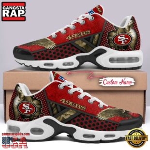 Custom Name NFL San Francisco 49ers Skull Air Max Plus Shoes