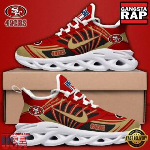 Custom Name NFL San Francisco 49ers Team Logo Max Soul Shoes