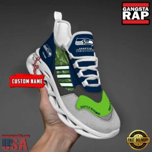 Custom Name NFL Seattle Seahawks Clunky Sport Max Soul Shoes