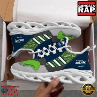 Custom Name NFL Seattle Seahawks Clunky Sport Max Soul Shoes