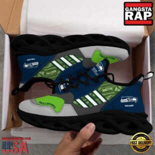 Custom Name NFL Seattle Seahawks Clunky Sport Max Soul Shoes