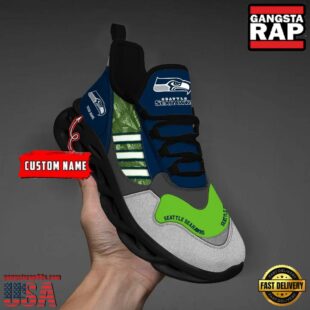 Custom Name NFL Seattle Seahawks Clunky Sport Max Soul Shoes