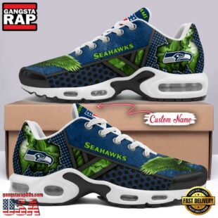 Custom Name NFL Seattle Seahawks Skull Air Max Plus Shoes