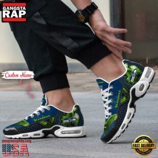 Custom Name NFL Seattle Seahawks Skull Air Max Plus Shoes