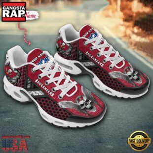 Custom Name NFL Tampa Bay Buccaneers Skull Air Max Plus Shoes