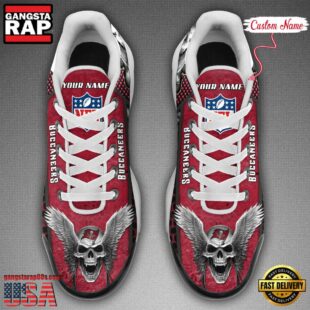 Custom Name NFL Tampa Bay Buccaneers Skull Air Max Plus Shoes