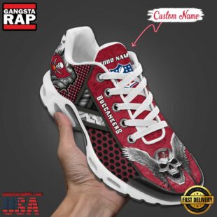 Custom Name NFL Tampa Bay Buccaneers Skull Air Max Plus Shoes