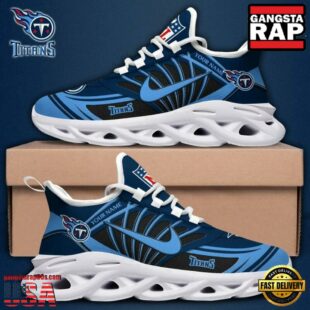 Custom Name NFL Tennessee Titans Team Logo Max Soul Shoes