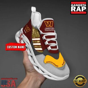 Custom Name NFL Washington Commanders Clunky Sport Max Soul Shoes