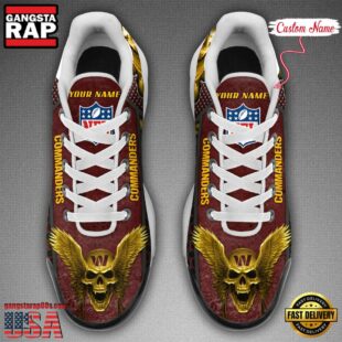 Custom Name NFL Washington commanders Skull Air Max Plus Shoes