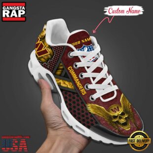 Custom Name NFL Washington commanders Skull Air Max Plus Shoes