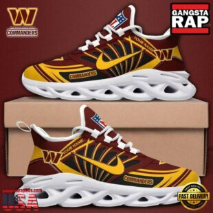 Custom Name NFL Washington Commanders Team Logo Max Soul Shoes