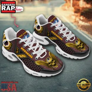 Custom Name NFL Washington Redskins Skull Air Max Plus Shoes