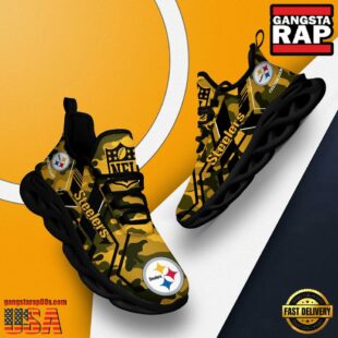 Custom Name Pittsburgh Steelers NFL Sport Team Clunky Max Soul Shoes