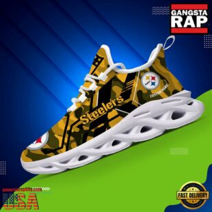 Custom Name Pittsburgh Steelers NFL Sport Team Clunky Max Soul Shoes