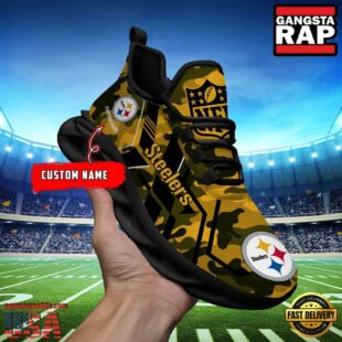 Custom Name Pittsburgh Steelers NFL Sport Team Clunky Max Soul Shoes