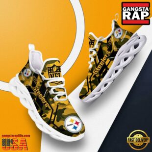 Custom Name Pittsburgh Steelers NFL Sport Team Clunky Max Soul Shoes