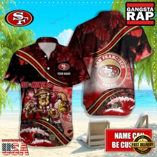 Custom Name San Francisco 49ers NFL Mascot Hawaiian Shirt