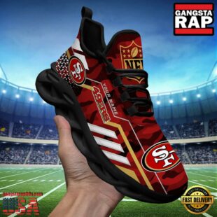 Custom Name San Francisco 49ers NFL Sport Team Clunky Max Soul Shoes