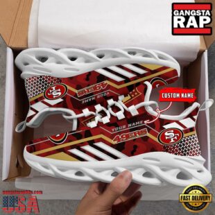 Custom Name San Francisco 49ers NFL Sport Team Clunky Max Soul Shoes