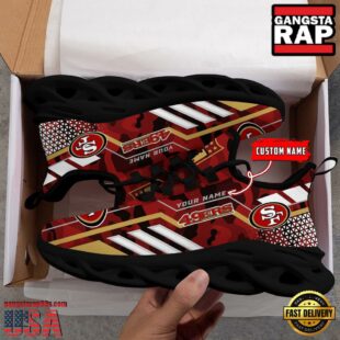 Custom Name San Francisco 49ers NFL Sport Team Clunky Max Soul Shoes