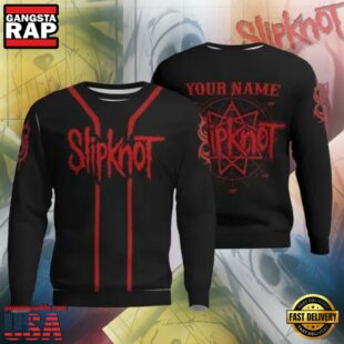 Custom Name Slipknot 3D Print Black Ugly Christmas Sweater