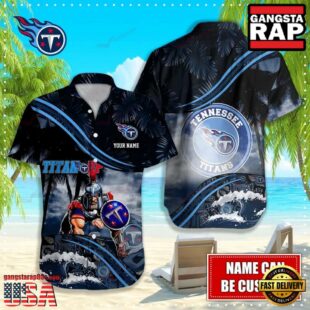 Custom Name Tennessee Titans NFL Mascot Hawaiian Shirt