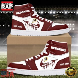 Custom Name Washington Redskin Air Jordan 1 Shoes