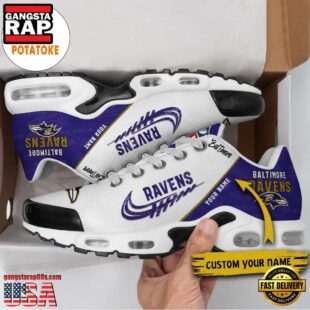 Customize Your Name with Baltimore Ravens Air Max Plus Shoes