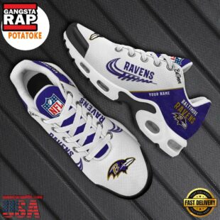 Customize Your Name with Baltimore Ravens Air Max Plus Shoes