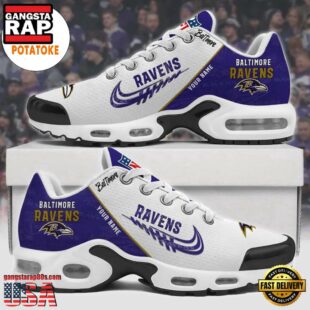 Customize Your Name with Baltimore Ravens Air Max Plus Shoes