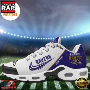 Customize Your Name with Baltimore Ravens Air Max Plus Shoes