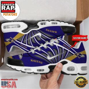 Customize Your Name With Baltimore Ravens Air Max Plus Sneakers