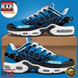 Customize Your Name with Carolina Panthers Air Max Plus Shoes