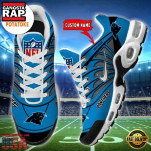 Customize Your Name with Carolina Panthers V1 Air Max Plus Shoes