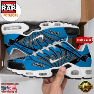 Customize Your Name with Carolina Panthers V1 Air Max Plus Shoes