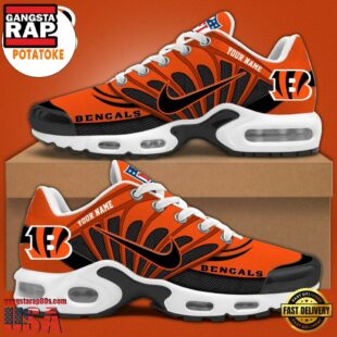 Customize Your Name With Cincinnati Bengals V1 Air Max Plus Sneakers