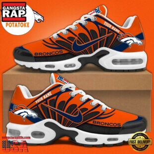 Customize Your Name With Denver Broncos V1 Air Max Plus Sneakers