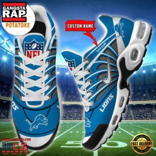 Customize Your Name With Detroit Lions Air Max Plus Sneakers