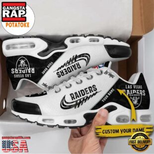 Customize Your Name with Las Vegas Raiders Air Max Plus Shoes