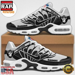 Customize Your Name with Las Vegas Raiders Air Max Plus Shoes